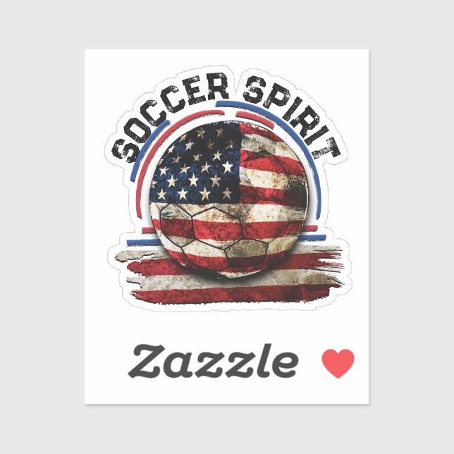 Soccer Spirit USA, Distressed Flag Game Football (Sheet)