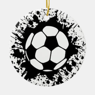 soccer splatz ceramic tree decoration