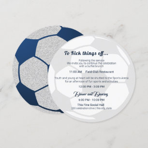 Soccer Sport Bar Mitzvah Details and Info Invitation