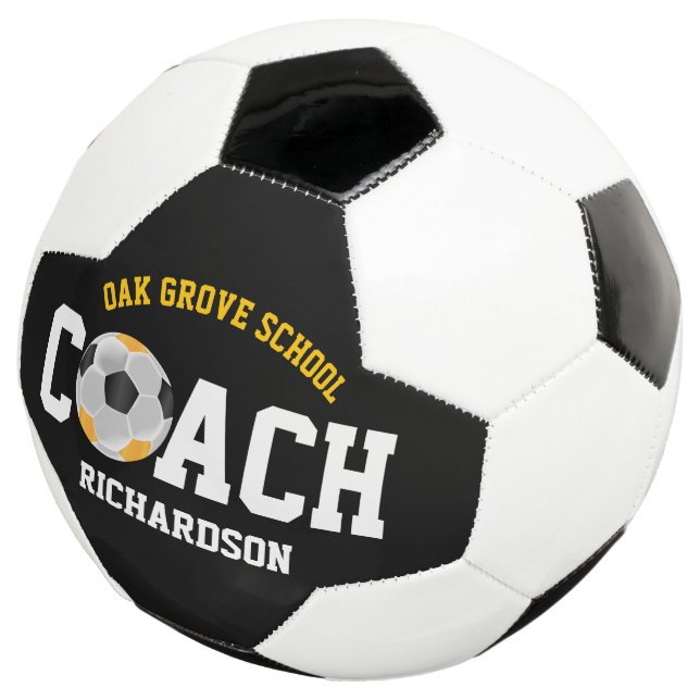 Soccer  Sport Coach - Gold Football (Three Quarter)