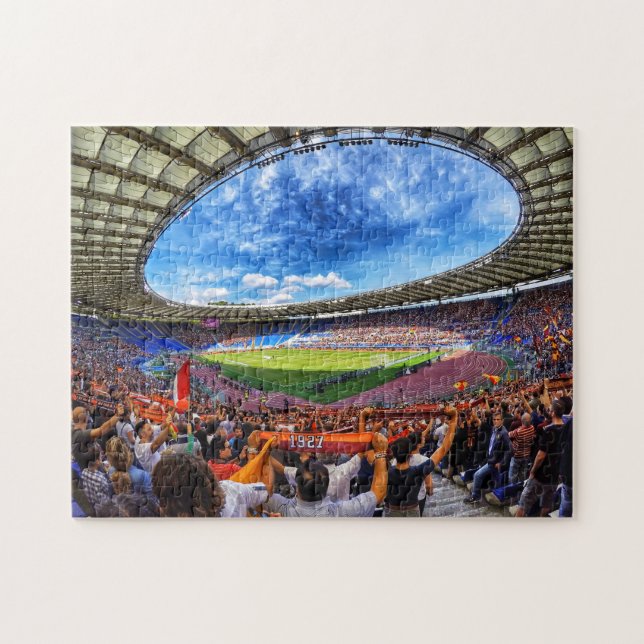 soccer sport stadium full of fans  jigsaw puzzle (Horizontal)