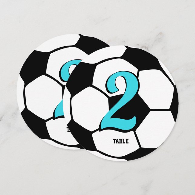 Soccer Sport Table Number (Front/Back)