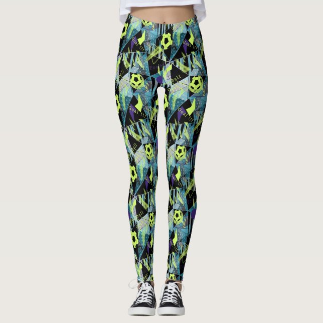 soccer sports ball game leggings (Front)