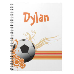 Soccer Sports Ball Game Personalised Name Notebook