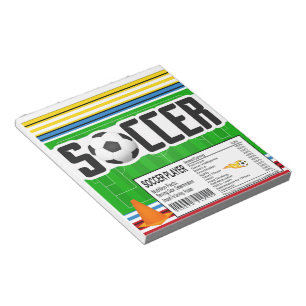 Soccer Sports Birthday Candy Bar Wrapper Favours Notepad