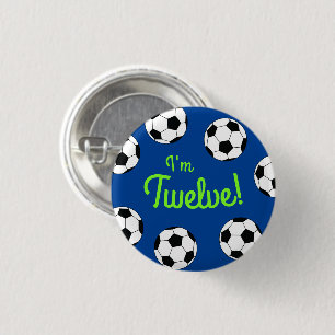 Soccer Sports Birthday Party 3 Cm Round Badge