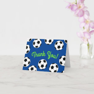 Soccer Sports Birthday Party Thank You Card