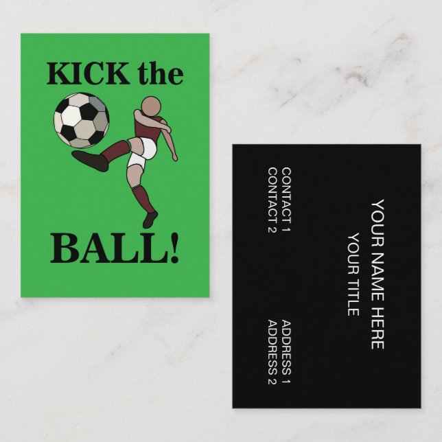 Soccer Sports Coach Trainer Business Card (Front/Back)