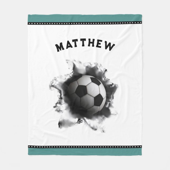 Soccer Sports Fleece Blanket (Front)