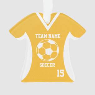 Soccer Sports Jersey Gold with Photo Ornament