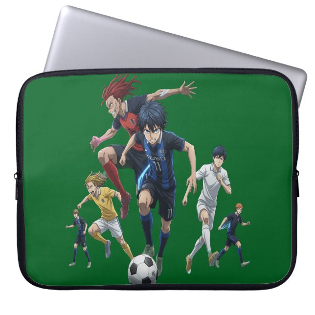 Soccer Squad Laptop Sleeve – Cartoon Action (Front)