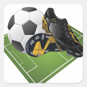 Soccer Square Sticker