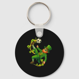 Soccer st patricks day leprechaun saint patricks key ring