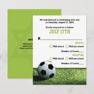 Soccer Stadium at Night Bar Mitzvah RSVP Card