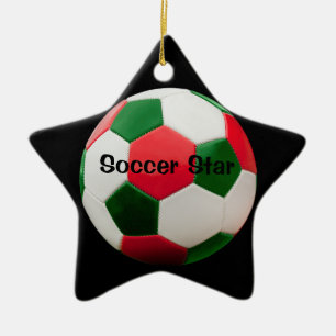 Soccer Star, Christmas Colours, Ornament