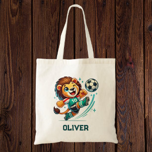 Soccer Star Cute Lion Tote Bag
