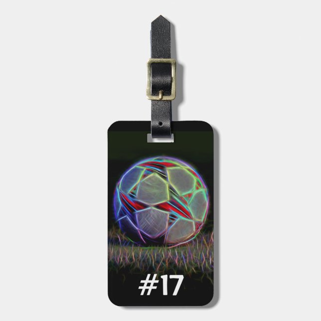 Soccer Stars Ball Graphic, Bag Tag (Front Vertical)