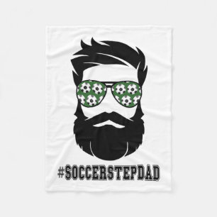 Soccer Stepdad With Beard Step Dad Step Father Ste Fleece Blanket