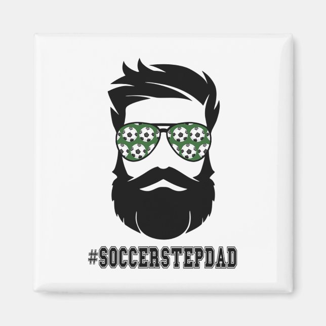Soccer Stepdad With Beard Step Dad Step Father Ste Magnet (Front)