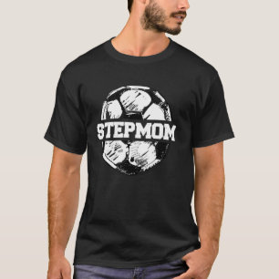 Soccer Stepmom Soccer Ball Split Funny Soccer Mum T-Shirt