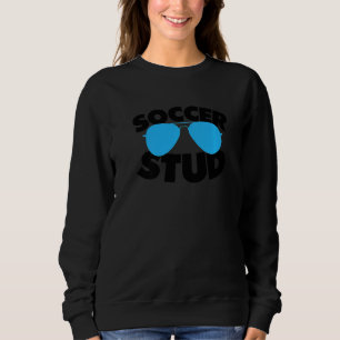 Soccer Stud Player With Sunglasses Sweatshirt