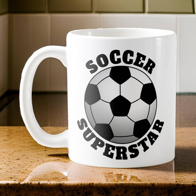 Soccer Superstar Sport Coffee Mug (Soccer Superstar Mug)