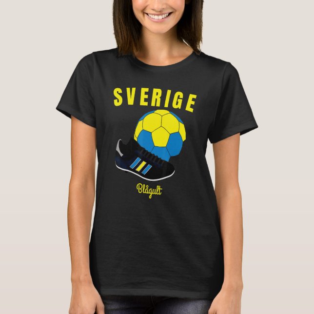Soccer Sverige Flag Sweden Flags Swedish Football T-Shirt (Front)