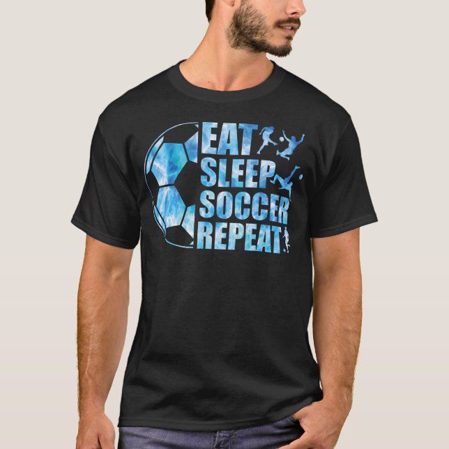 Soccer T Shirt Eat Sleep Soccer Repeat Boys Youth  (Front)
