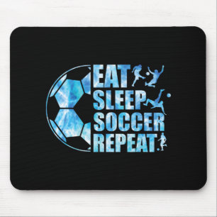 Soccer T Shirt Eat Sleep Soccer Repeat Mouse Mat