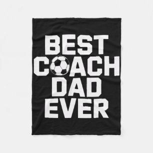 Soccer Teaching Star Best Coach Dad Ever Fleece Blanket