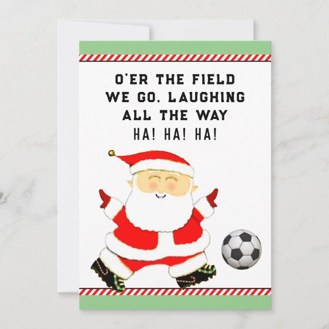 Soccer Team Christmas Holiday Card (Front)