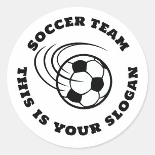 soccer team classic round sticker