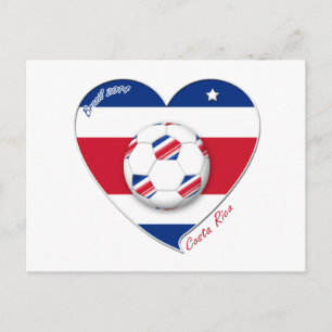 Soccer Team "COSTA RICA" FÚTBOL TICO nacional Postcard