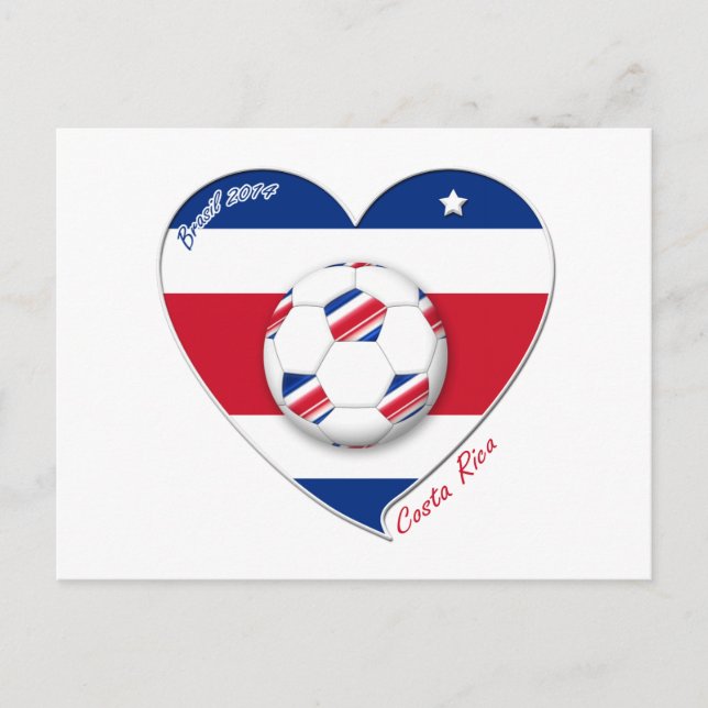 Soccer Team "COSTA RICA" FÚTBOL TICO nacional Postcard (Front)