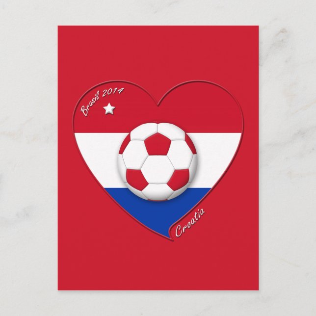 Soccer Team "CROATIA". Fútbol de Croacia 2014 Postcard (Front)