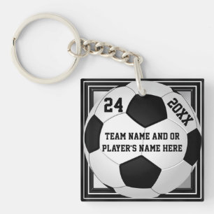 Soccer Team Gifts PERSONALIZED with 3 Text Boxes Key Ring