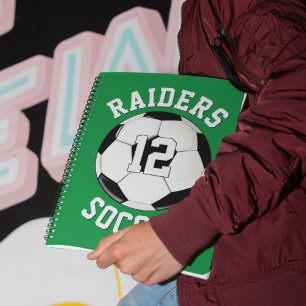 Soccer Team Name & Player Jersey Number Sports Notebook