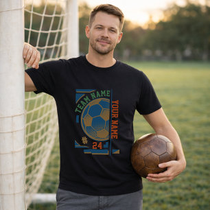 Soccer Team Name Player Number Modern Ball  T-Shirt
