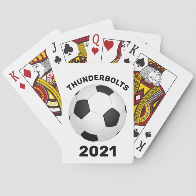 Soccer Team Personalised Playing Cards (Back)