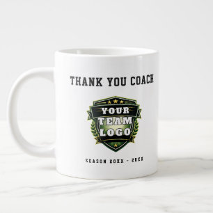 Soccer Team Photo Logo Thank you Coach Large Coffee Mug