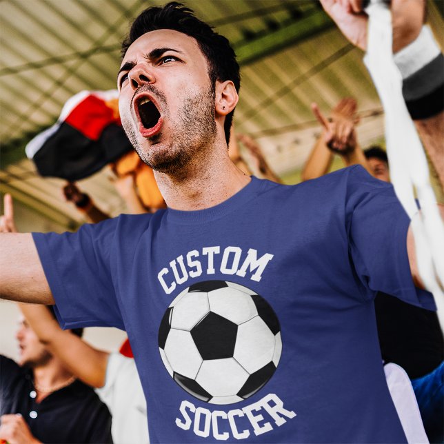 Soccer Team, Player & Jersey Number Men's T-shirt (Custom team name soccer t-shirt.)