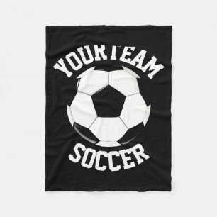 Soccer Team Player Name Jersey Number Custom T Shi Fleece Blanket