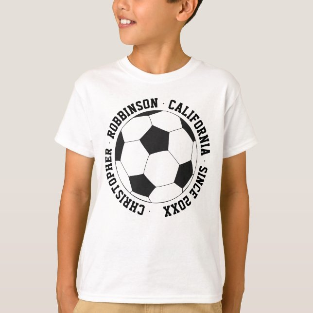 Soccer Team Player Travel Holidays Personalised T-Shirt (Front)