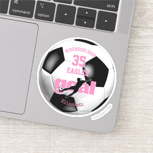 soccer team spirit girls name pink text