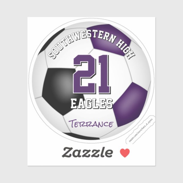 soccer team spirit kids purple team colours (Sheet)