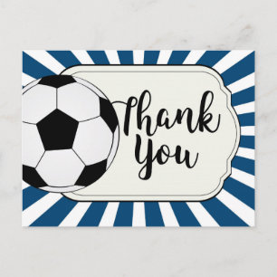 Soccer thank you card, football thank you card