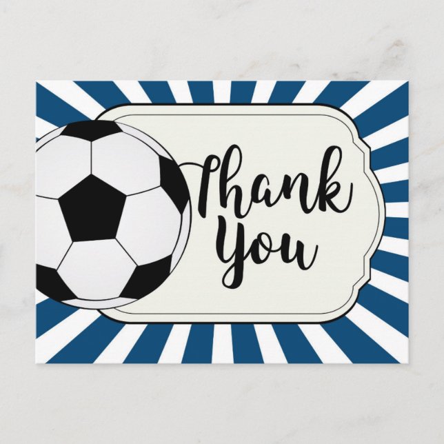 Soccer thank you card, football thank you card (Front)