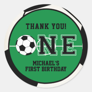 Soccer Thank You Classic Round Sticker