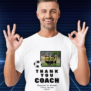 Soccer Thank you Coach Team Photo  T-Shirt