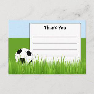 Soccer Thank you note cards